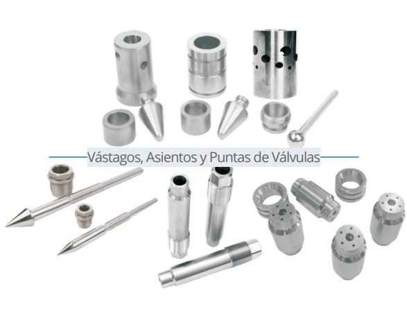 Vástagos, Asientos y Puntas de Válvulas