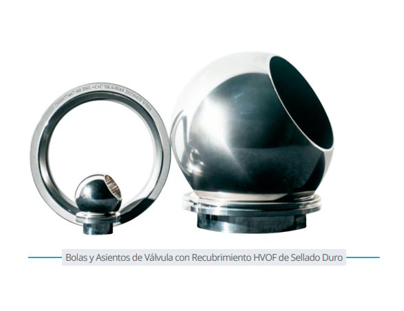 Bolas y Asientos de Válvulas con Recubrimiento HVOF